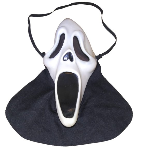 Easter Unlimited Scream Ghost Face Scary Movie Halloween Mask Long Mouth - Picture 1 of 7